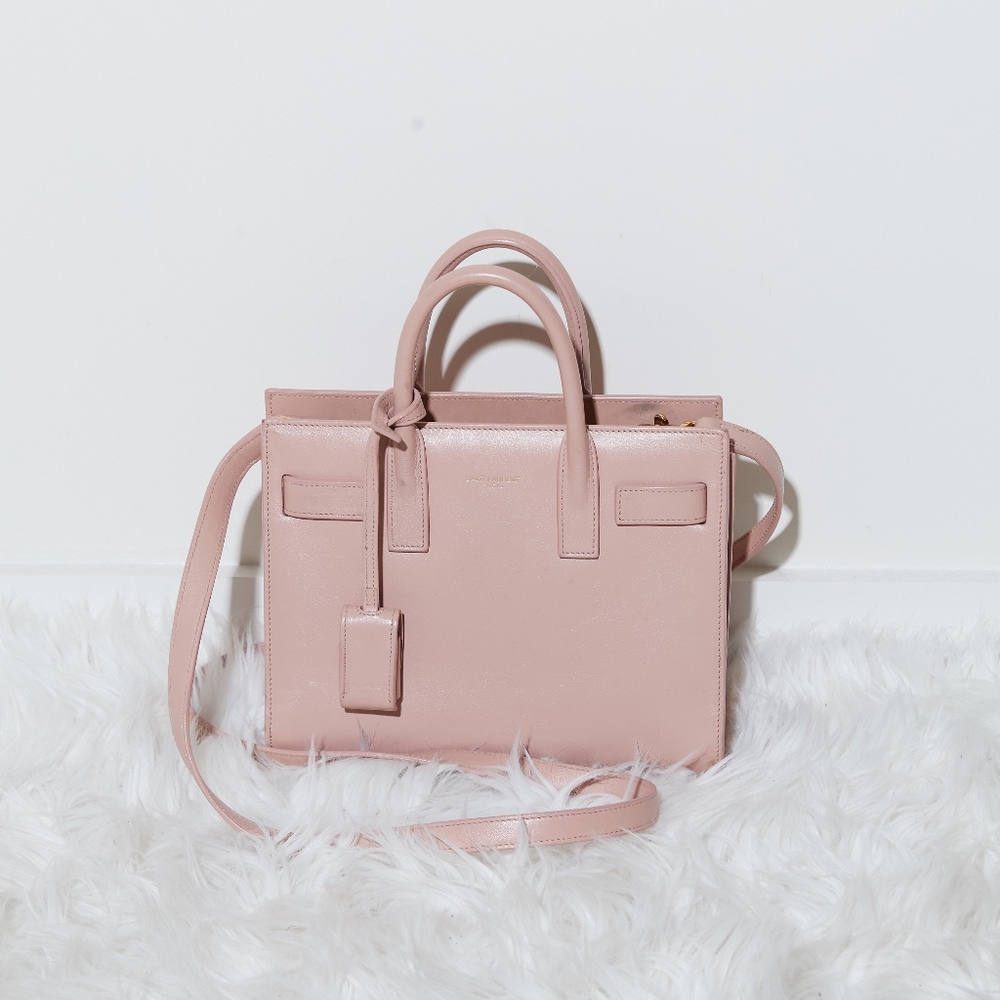AUTHENTIC SAINT LAURENT Calfskin Nano Sac De Jour